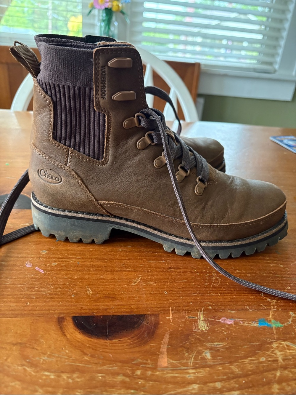 Chaco Brown Lace-Up Waterproof Boot